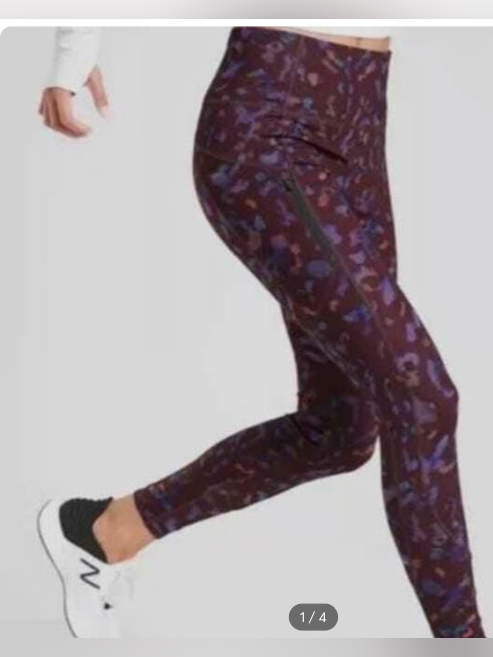 Athleta ranier Women's Purple Print High-Rise Performance Leggings xlt